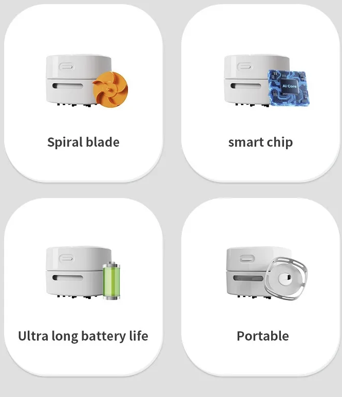 Spiral blade, smart chip, long battery life, and portable design